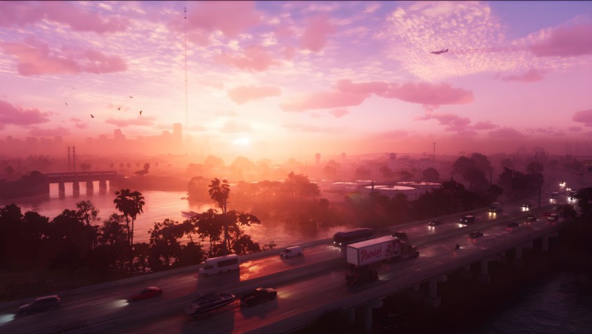 GTA 6 _Grand Theft Auto VI _Pink Sky Vibe_4K HD Wallpaper